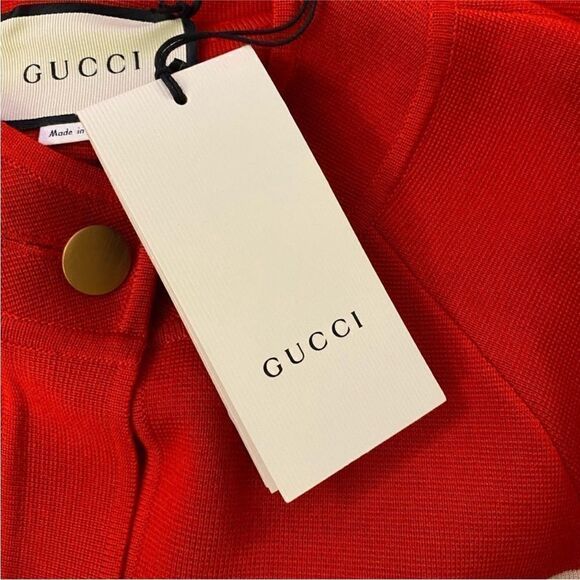 NWT Gucci Red and Blue Striped Cardigan oversized Sweater, XS - Picture 10 of 13